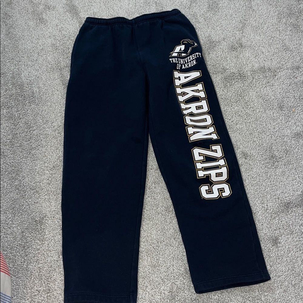 Jansport Old Akron Zips Vintage Retro Fleece Track Jogger Sweatpants Pants M